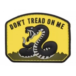 Нашивка PVC/ПВХ с велкро Don't Tread on Me Жёлтый